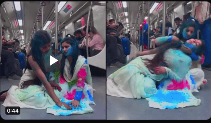#delhimetro holi celebration